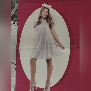 Adult Ladies Easy Wear Angel Costume L New